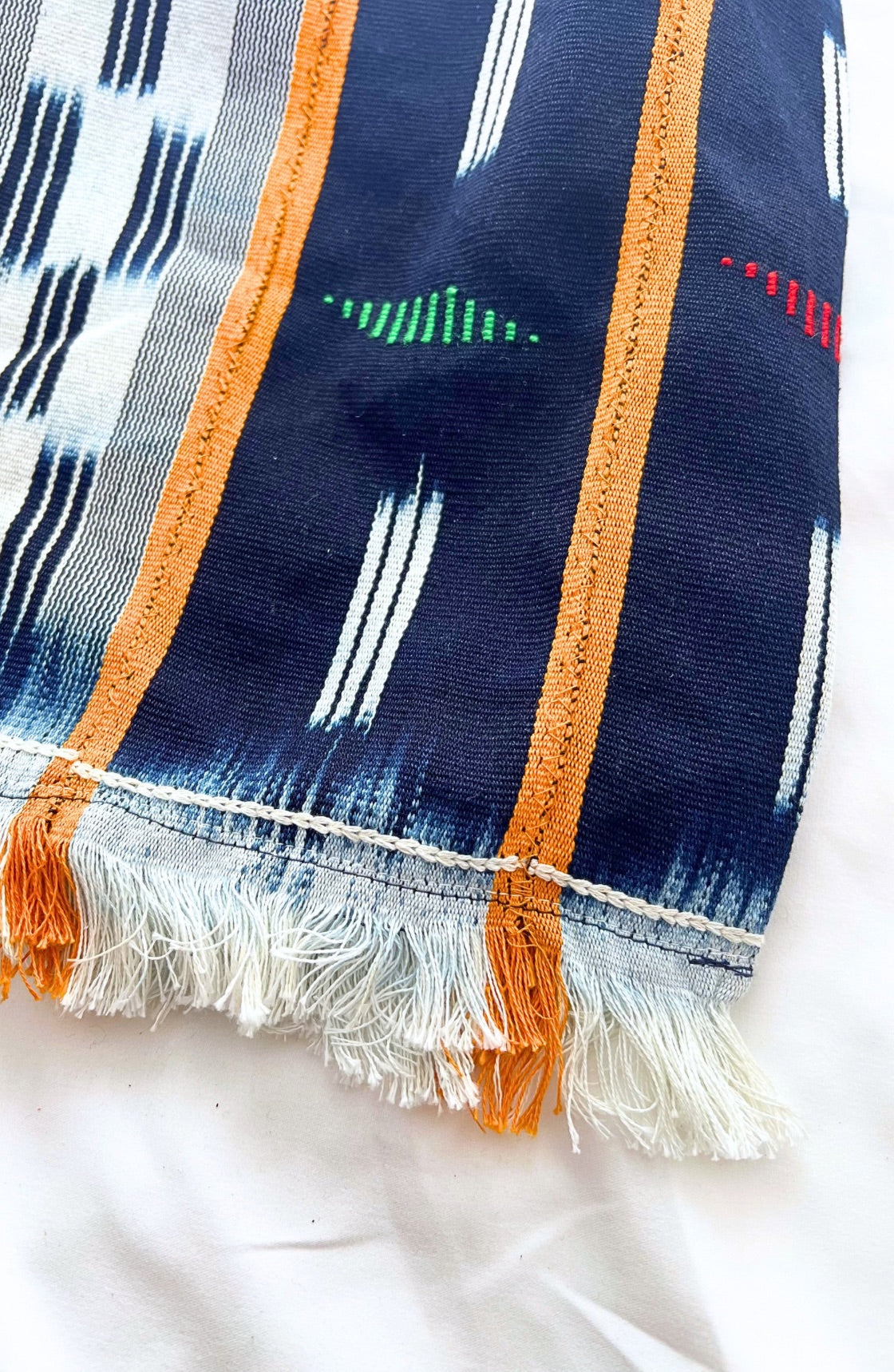 Cabas Kôkô — Tissu Baoulé tissé à la main Bleu