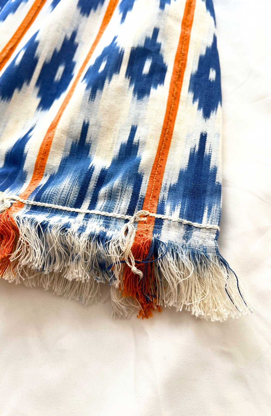 Cabas Kôkô — Tissu Baoulé tissé à la main Blanc