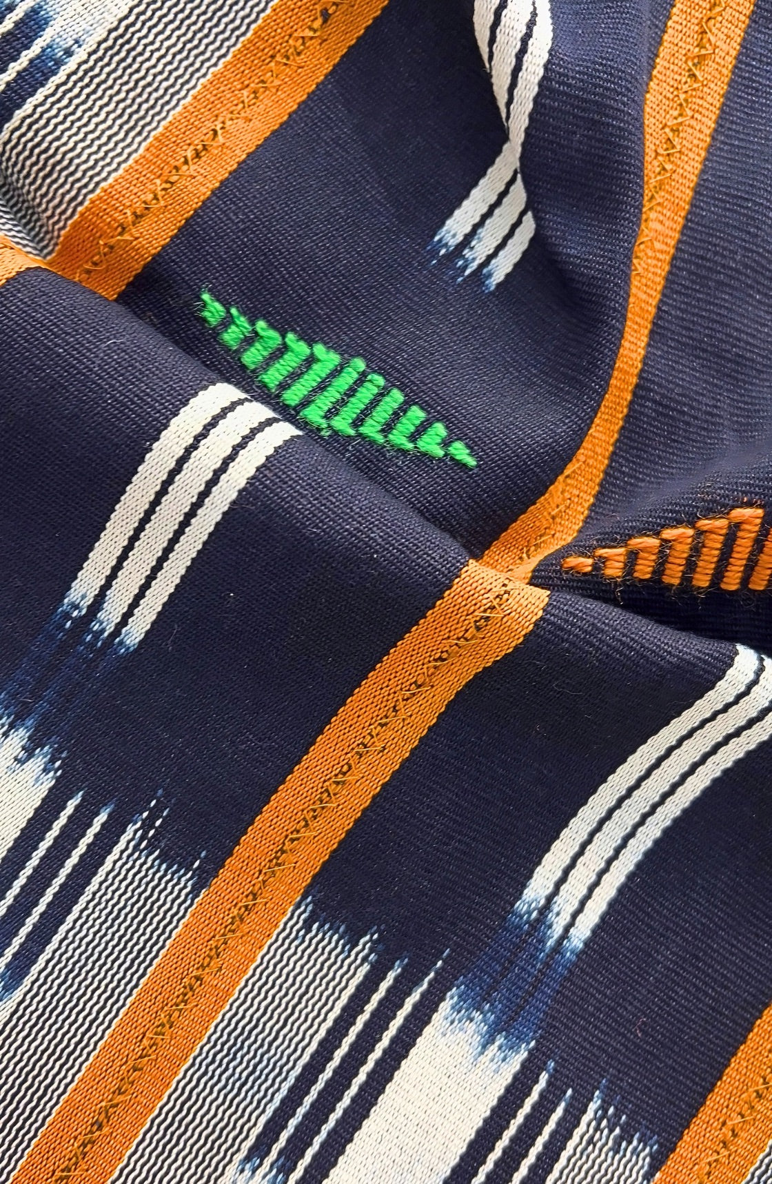 Cabas Kôkô — Tissu Baoulé tissé à la main Bleu