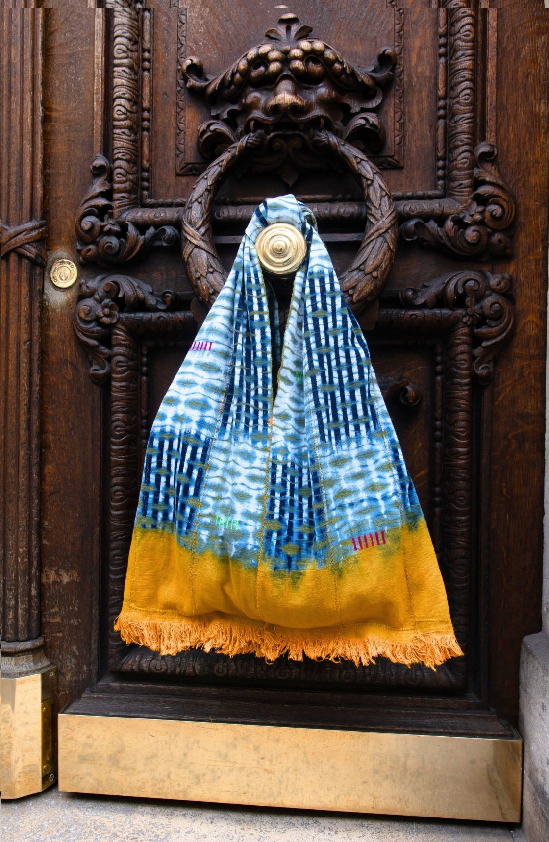 Cabas Kôkô — Tissu Baoulé tissé à la main Tiedye