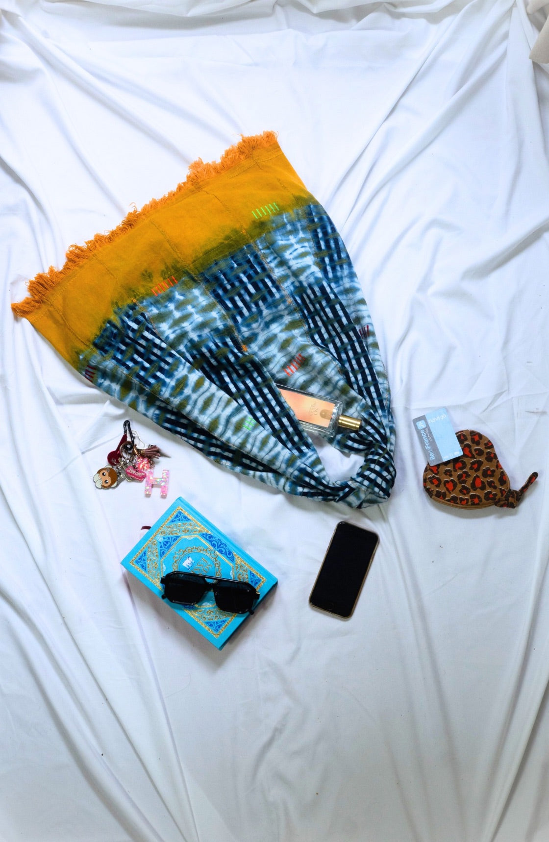 Cabas Kôkô — Tissu Baoulé tissé à la main Tiedye