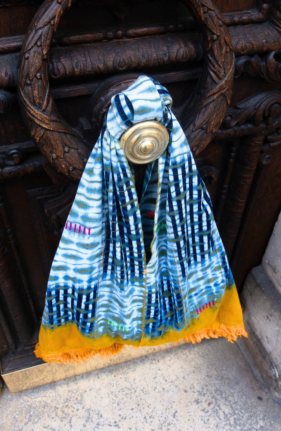 Cabas Kôkô — Tissu Baoulé tissé à la main Tiedye