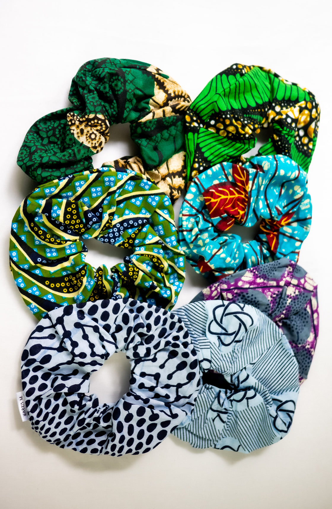 Chouchou wax tons Vert/Bleu