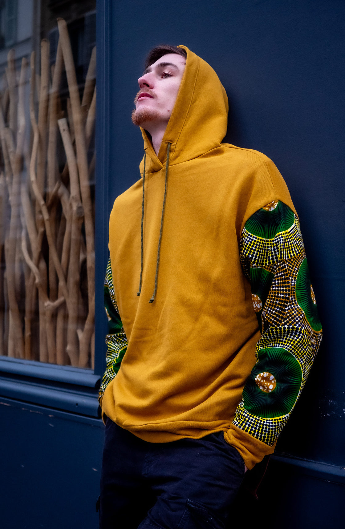 Hoodie wax Moutima Jaune Pondu