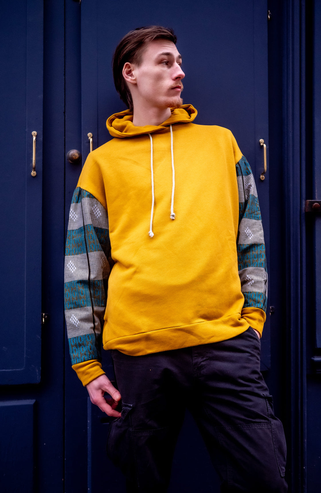 Hoodie wax Moutima Jaune