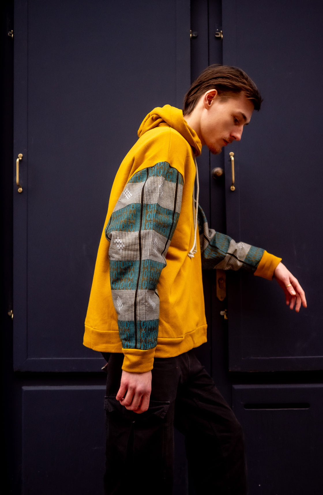 Hoodie wax Moutima Jaune