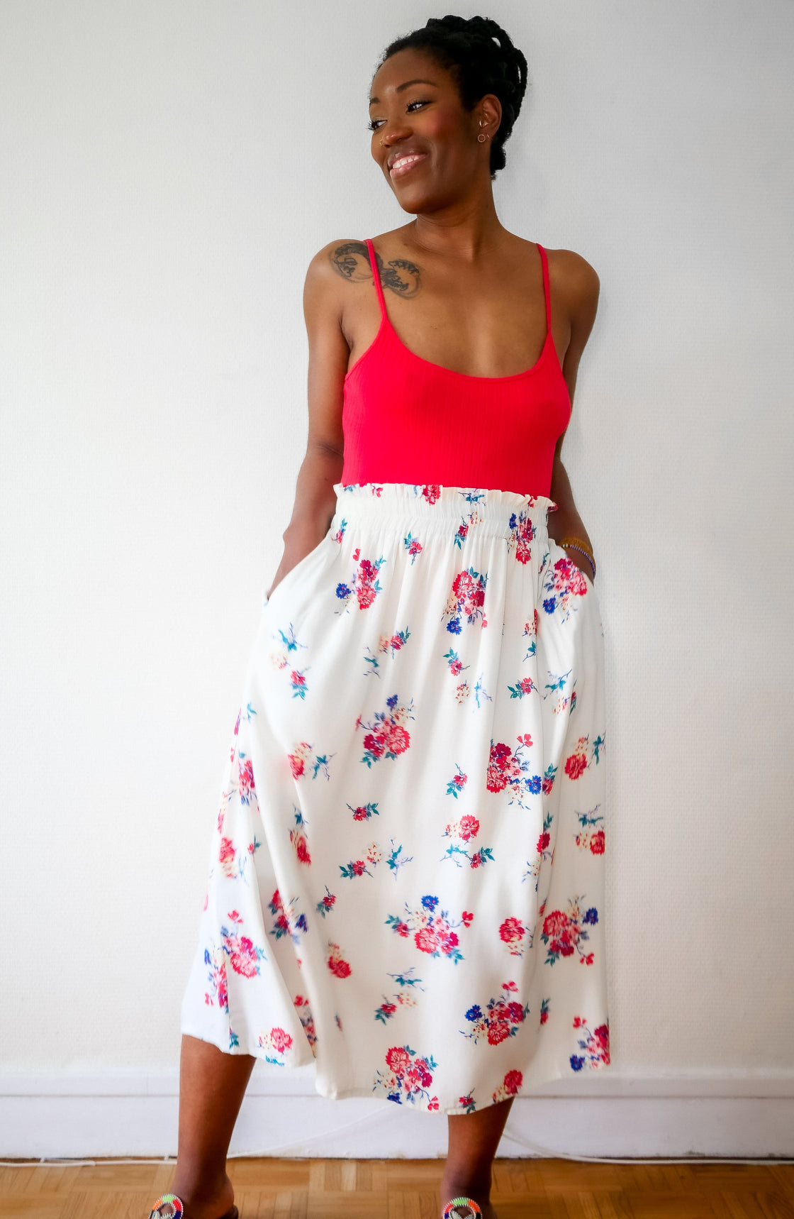 Jupe midi en viscose - Fololo
