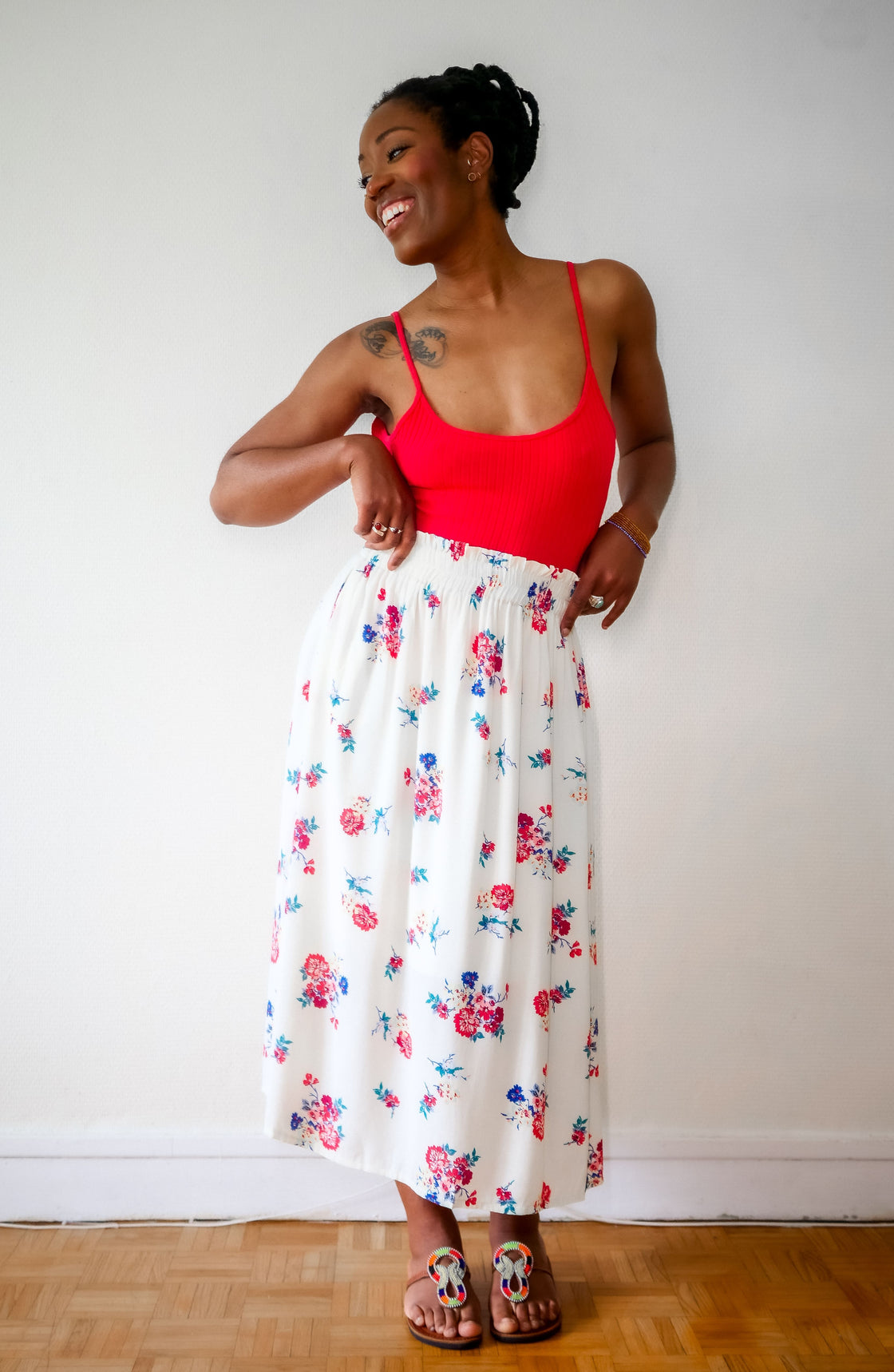 Jupe midi en viscose - Fololo