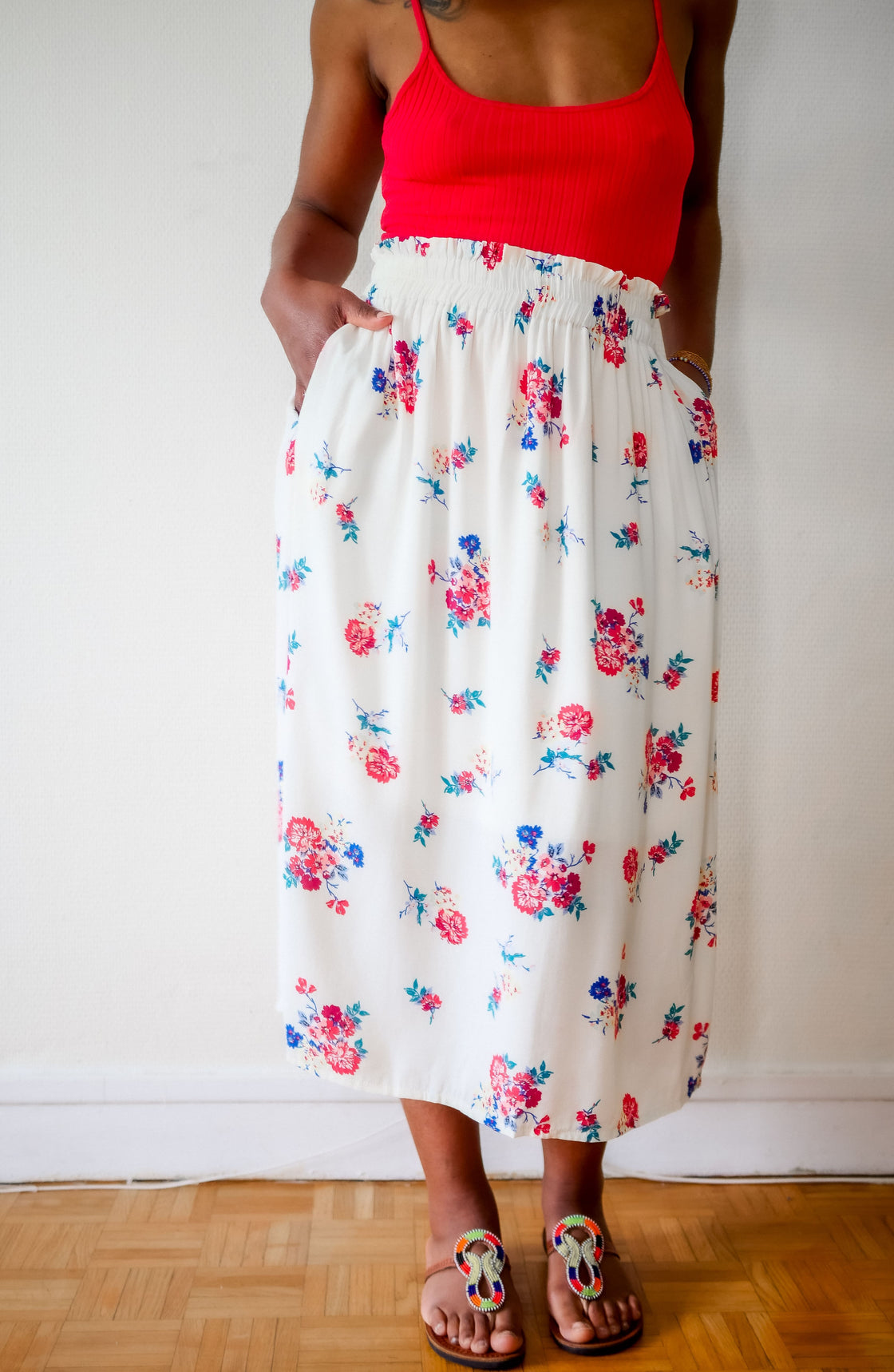 Jupe midi en viscose - Fololo