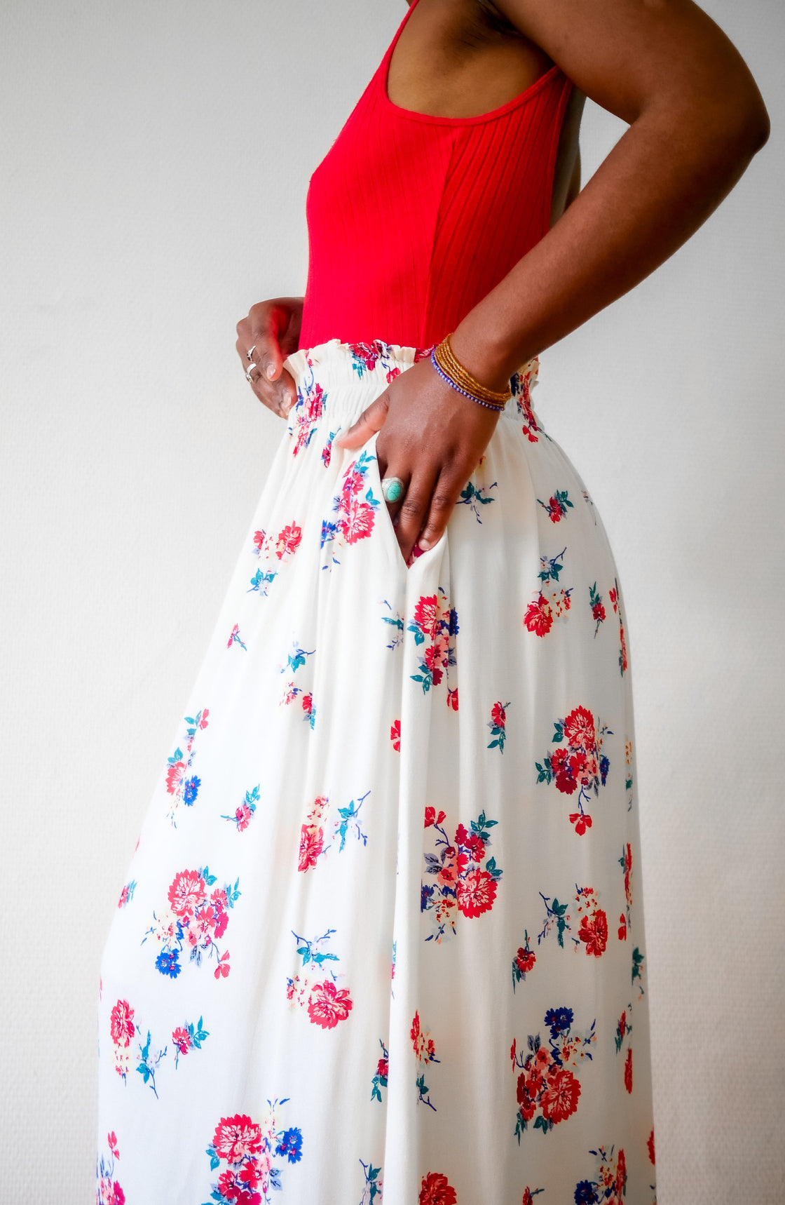 Jupe midi en viscose - Fololo