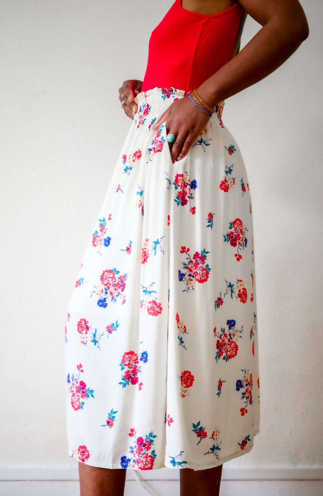 Jupe midi en viscose - Fololo