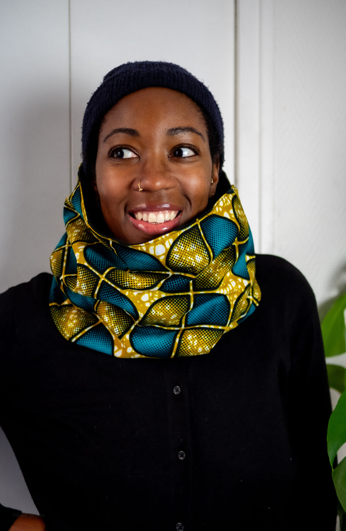Snood wax Carrés vert
