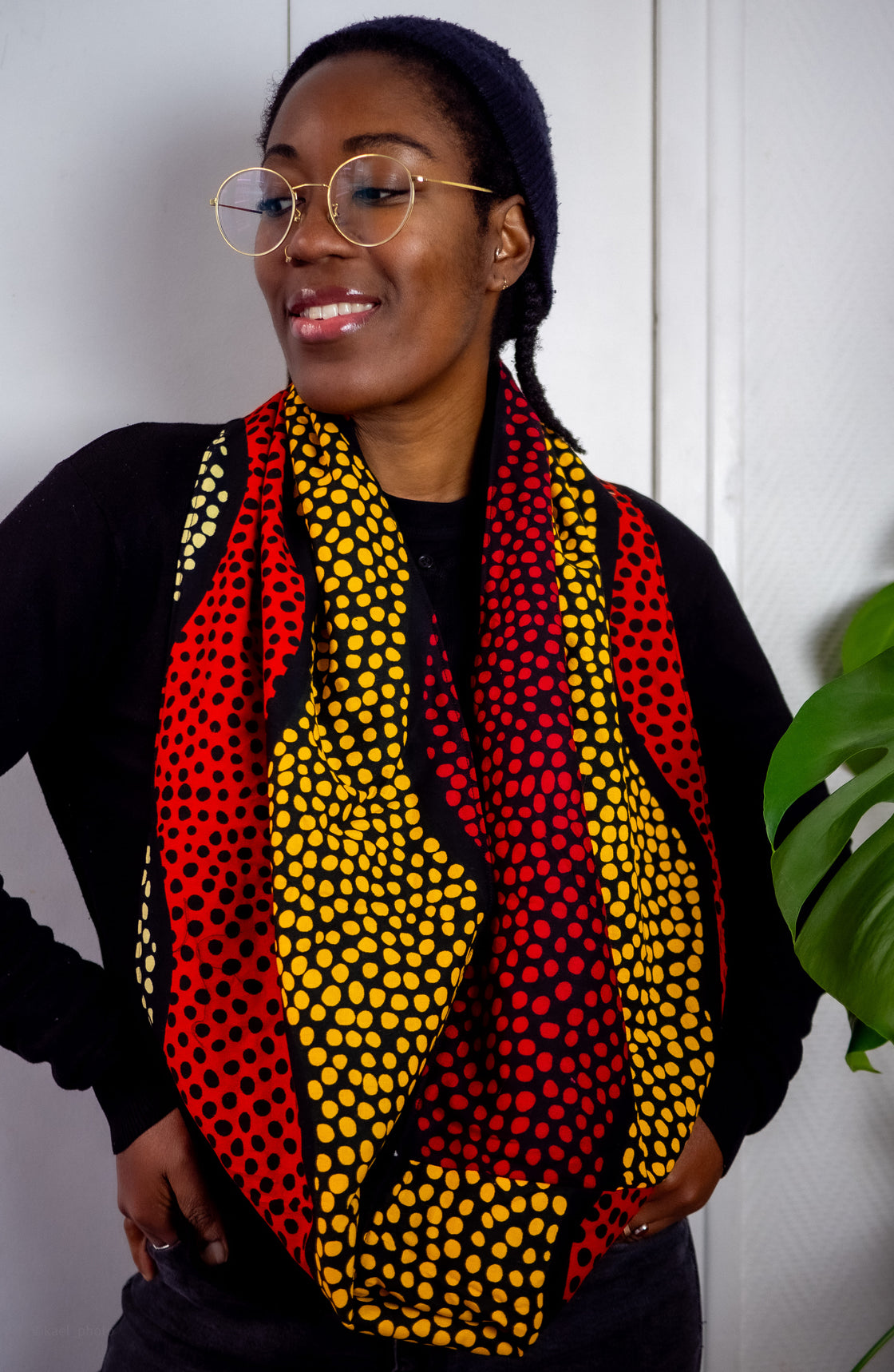 Snood wax Pois rouge