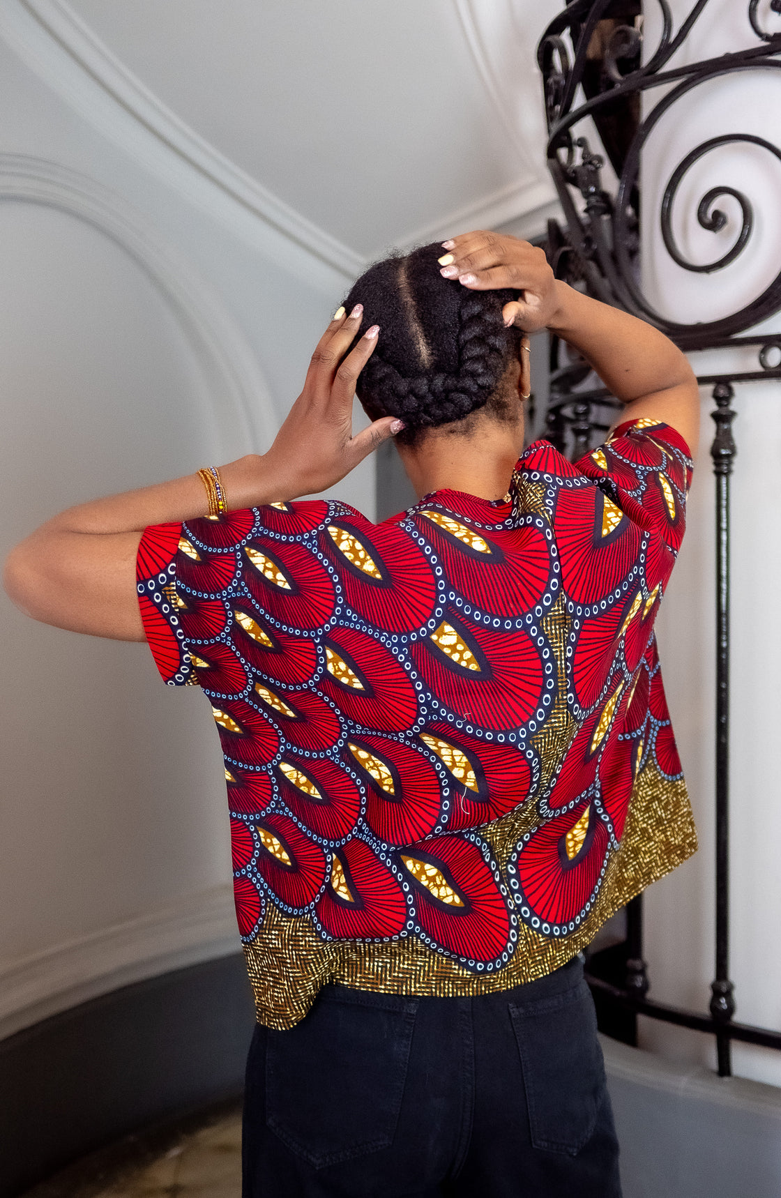 Blouse wax Foutika - Makaya Rouge