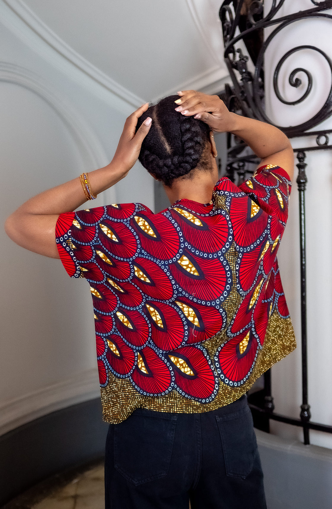 Blouse wax Foutika - Makaya Rouge