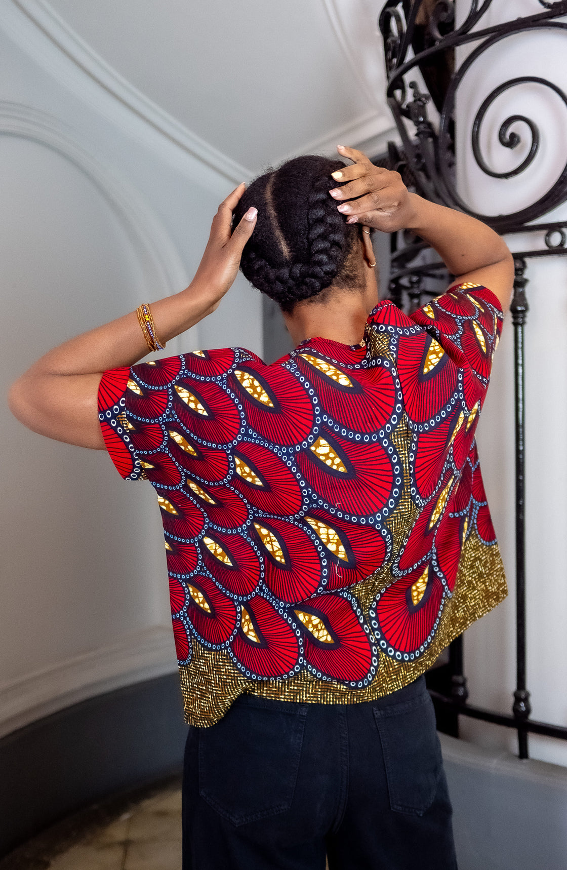 Blouse wax Foutika - Makaya Rouge