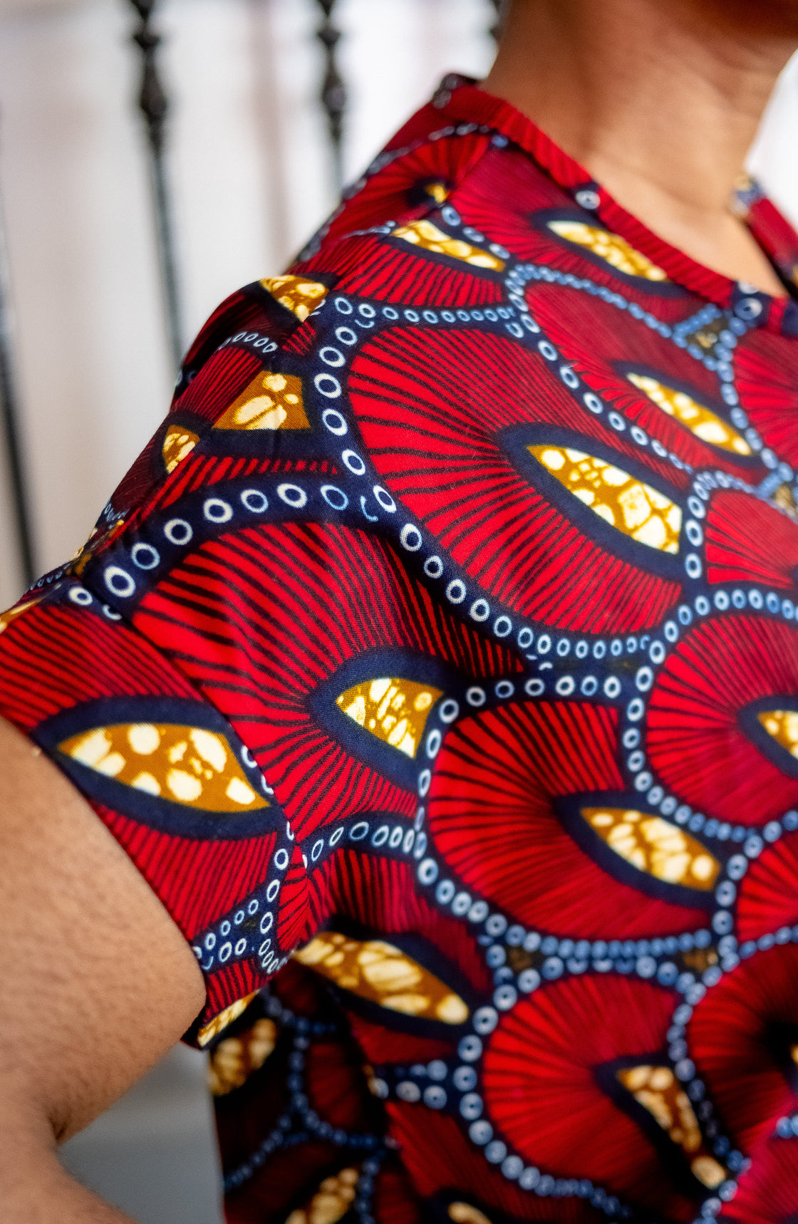 Blouse wax Foutika - Makaya Rouge