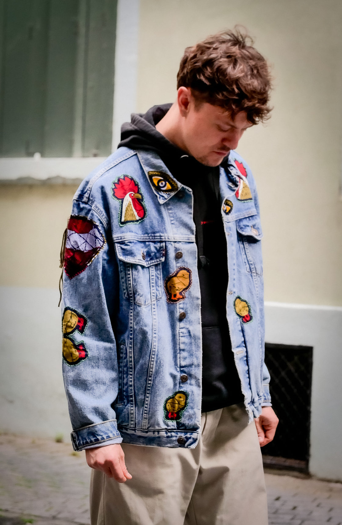 Veste en jean upcyclé - Coq
