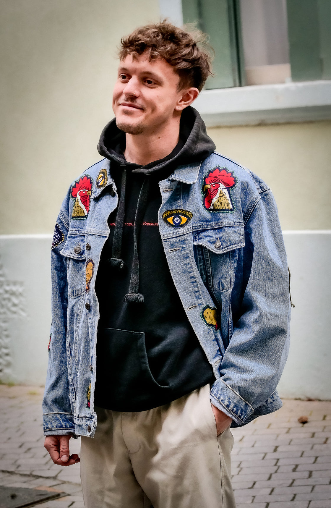 Veste en jean upcyclé - Coq