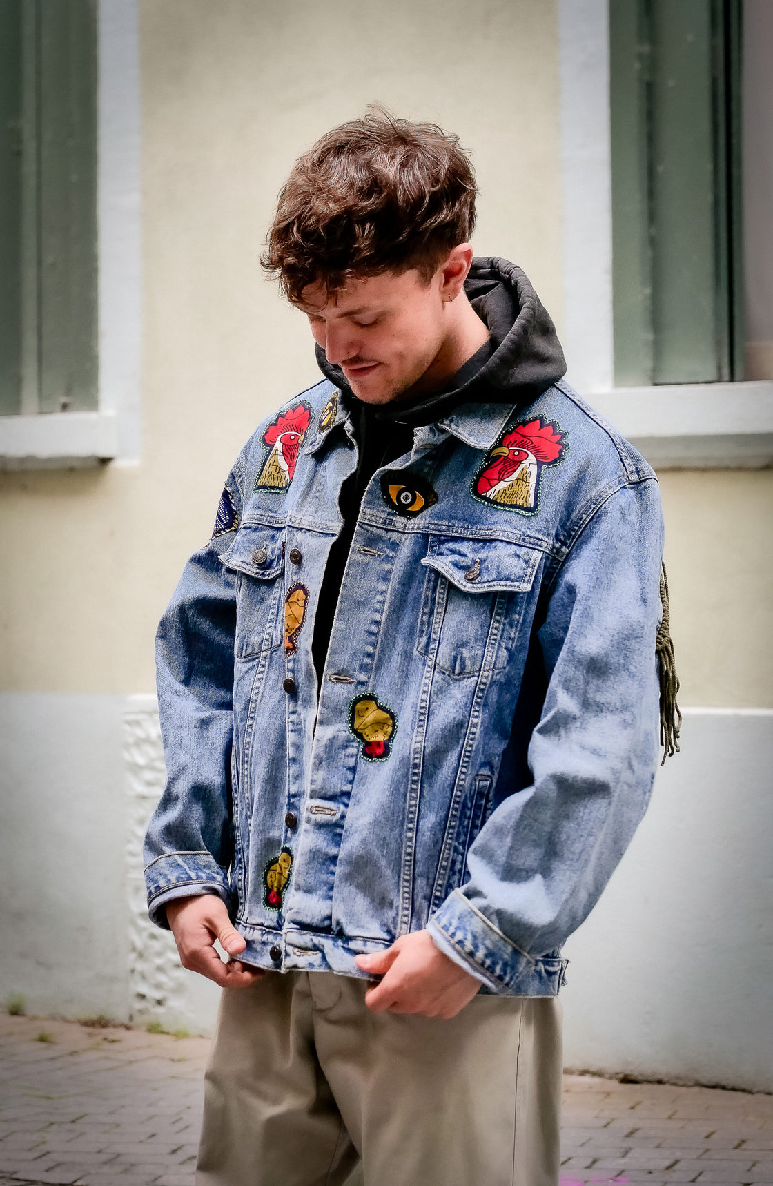 Veste en jean upcyclé - Coq