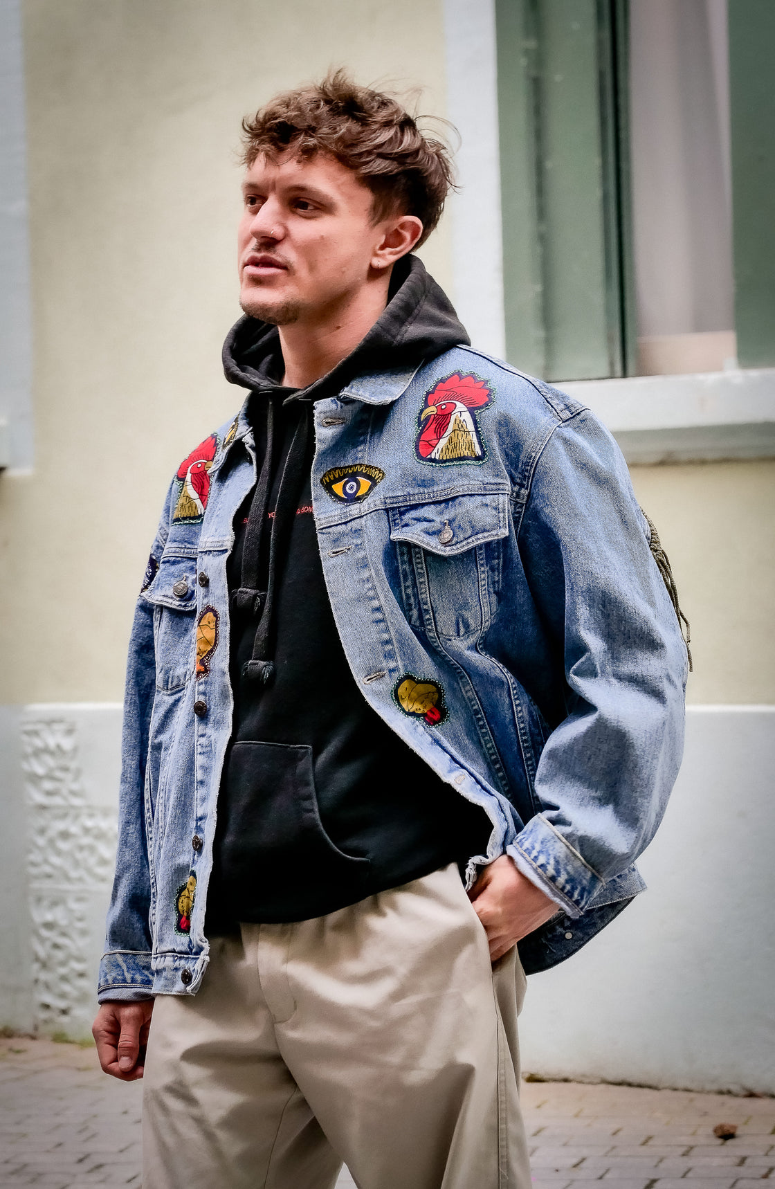 Veste en jean upcyclé - Coq