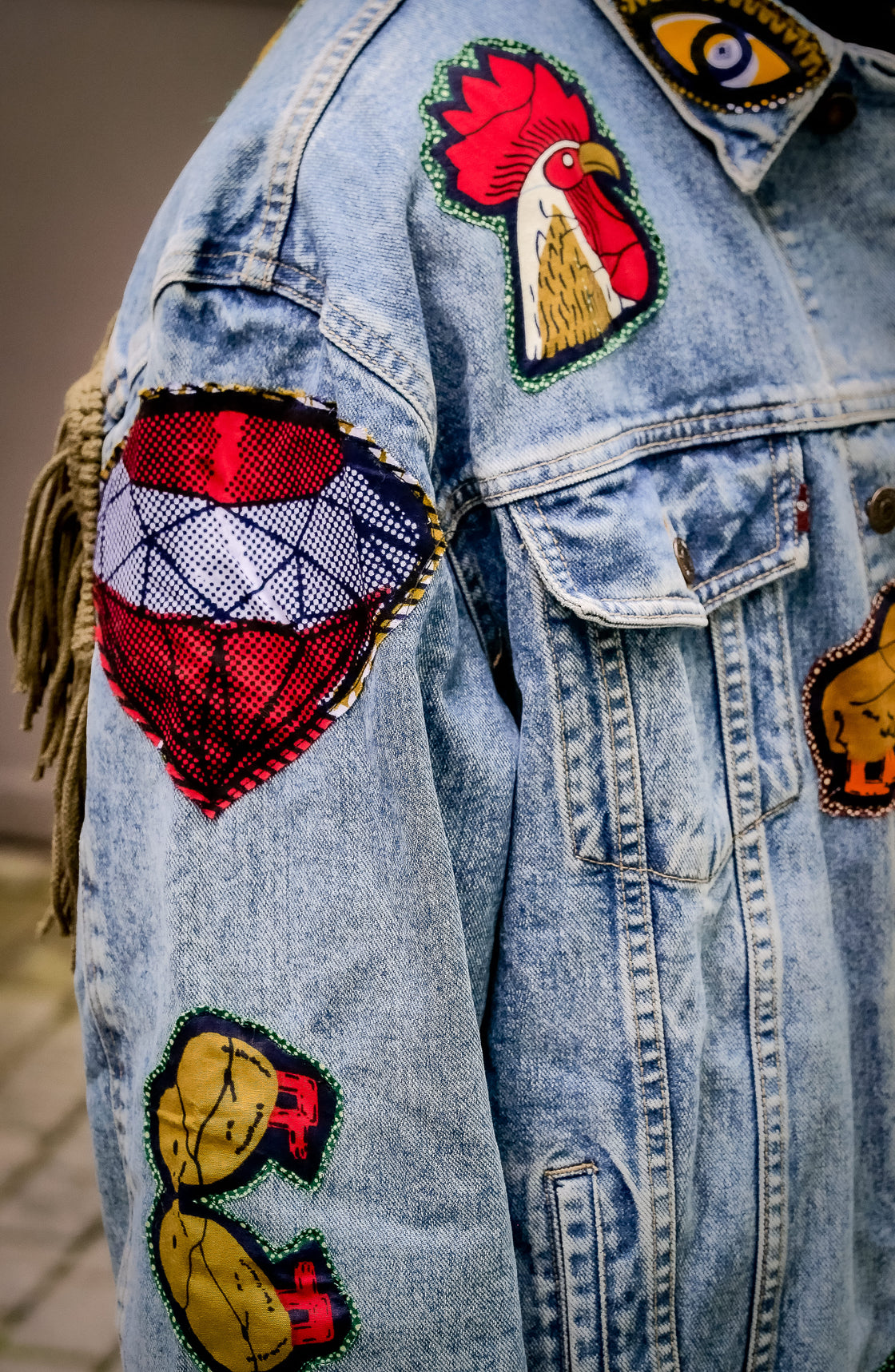 Veste en jean upcyclé - Coq