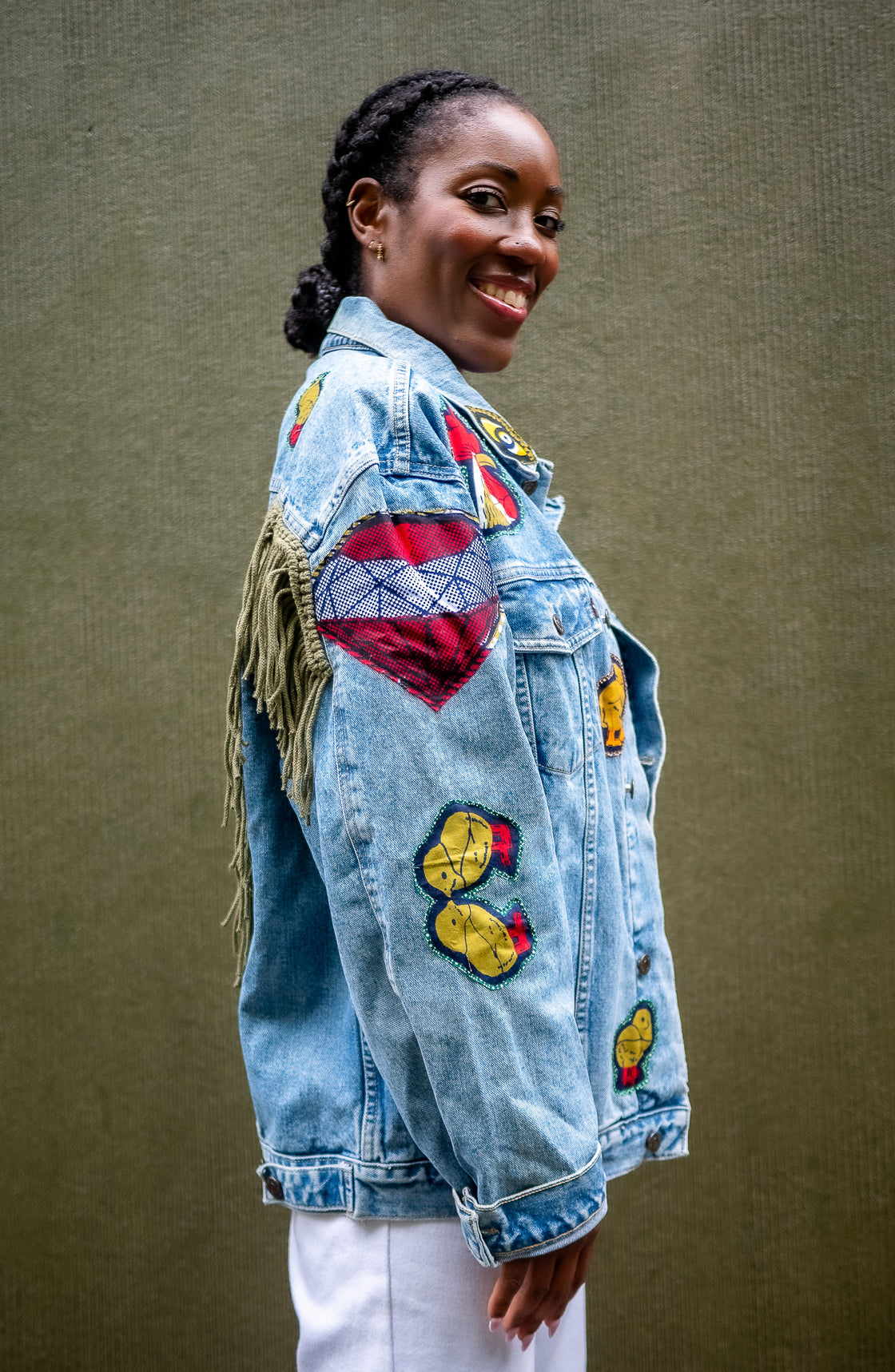Veste en jean upcyclé - Coq