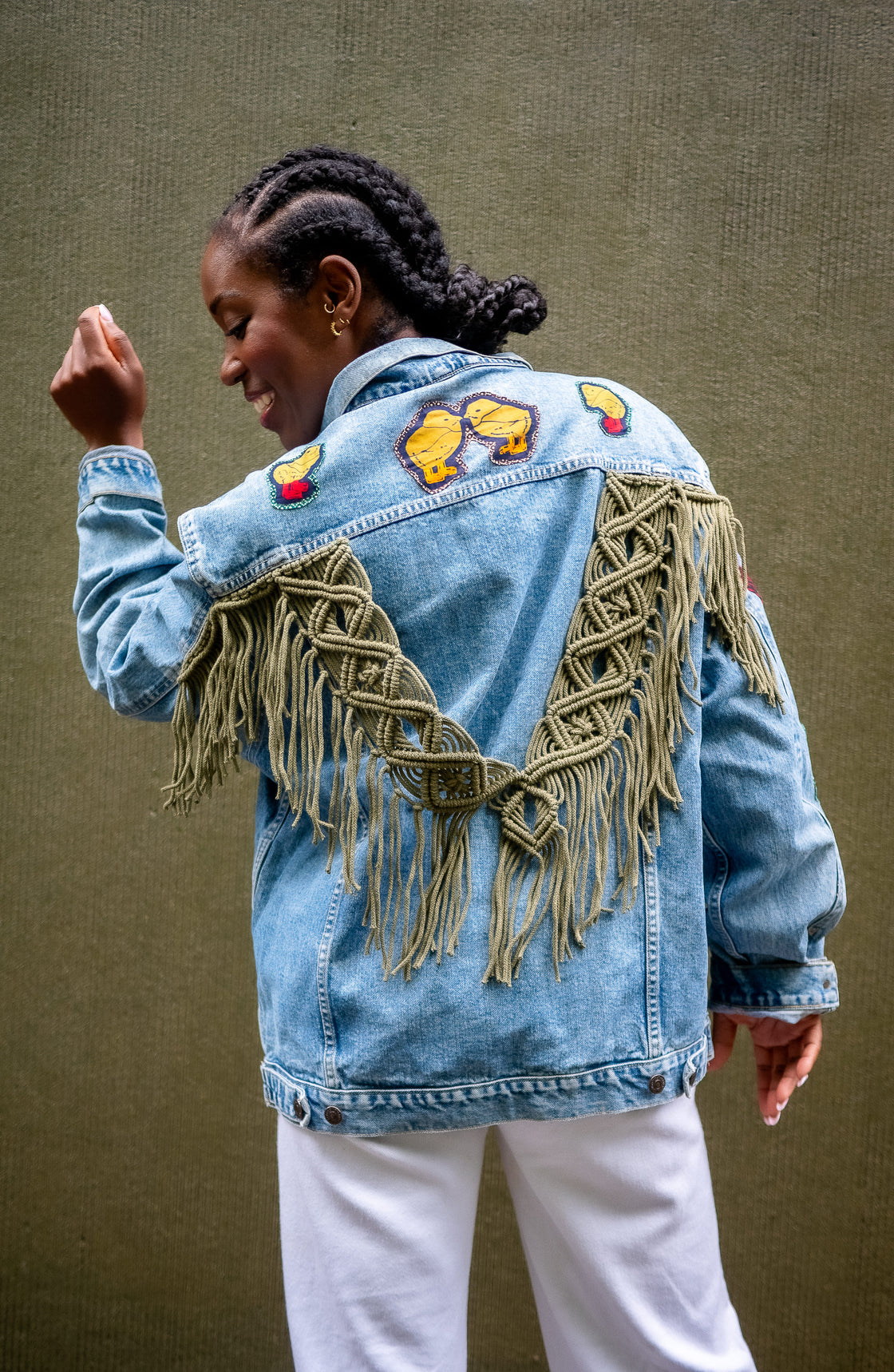 Veste en jean upcyclé - Coq