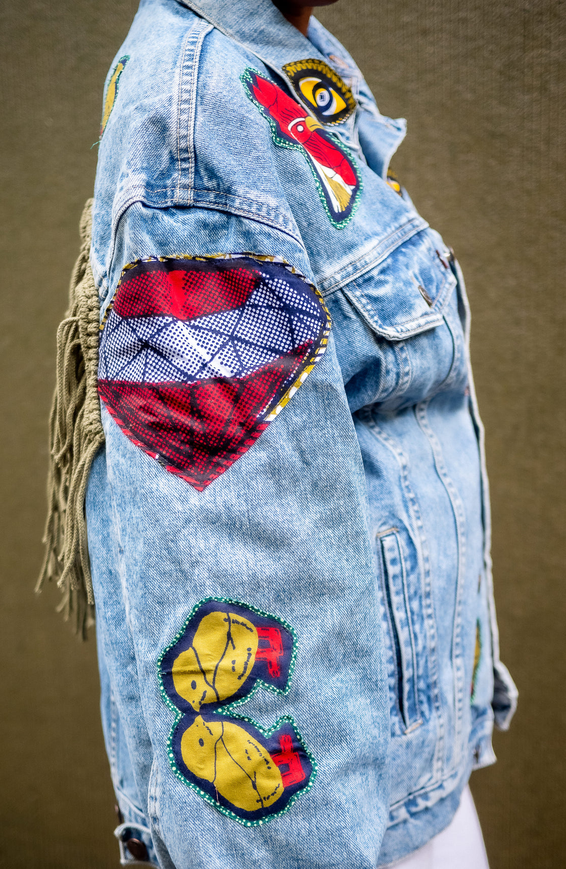 Veste en jean upcyclé - Coq