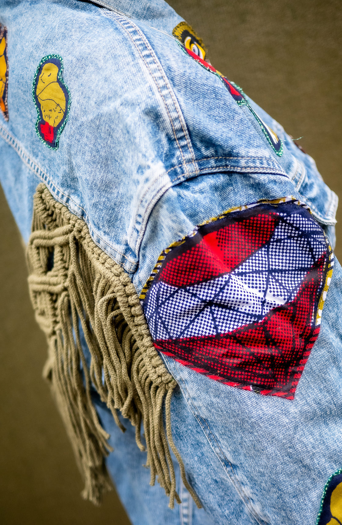 Veste en jean upcyclé - Coq