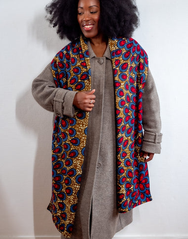 Echarpe wax - Makaya Rouge