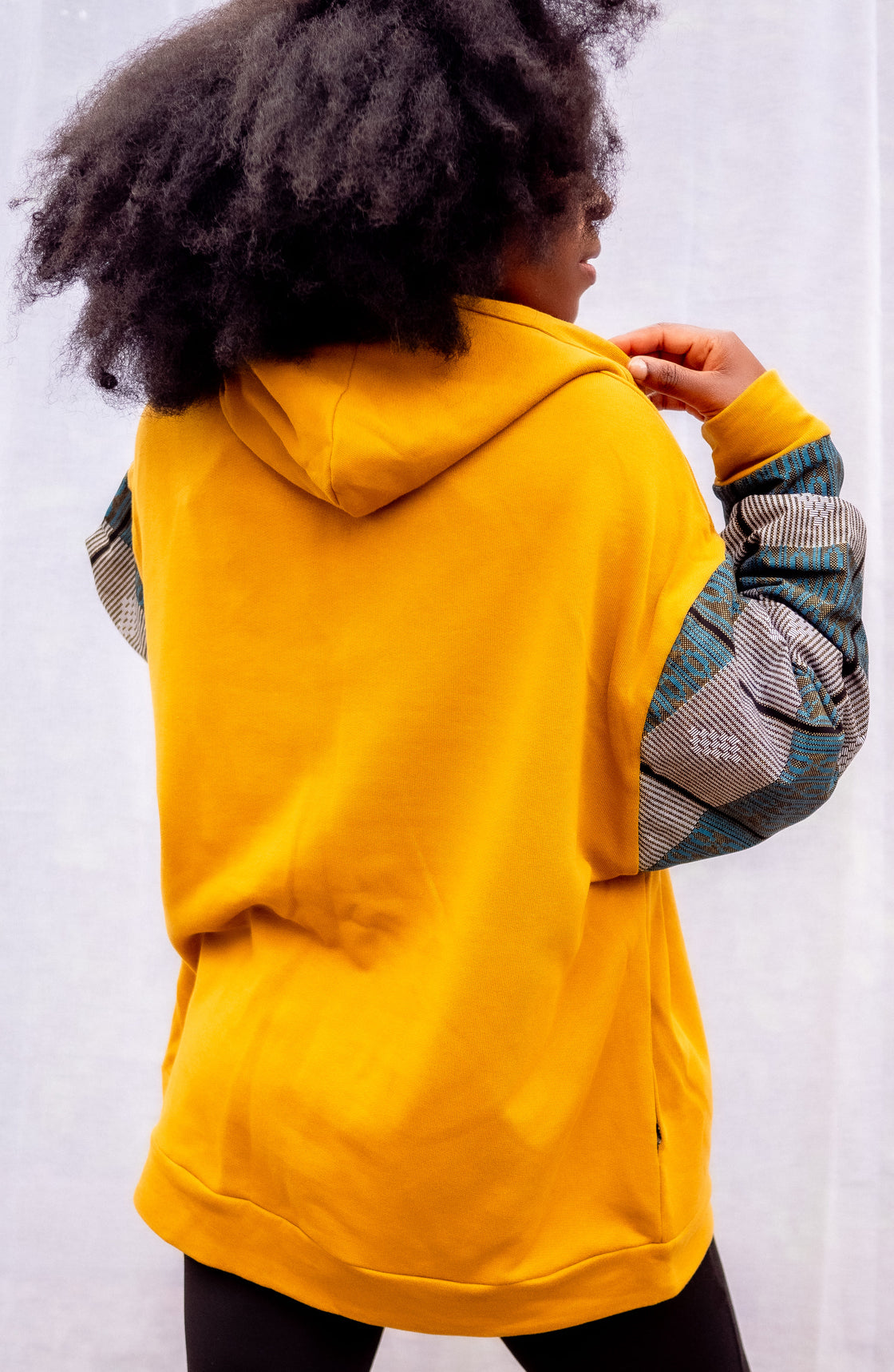 Hoodie wax Moutima Jaune