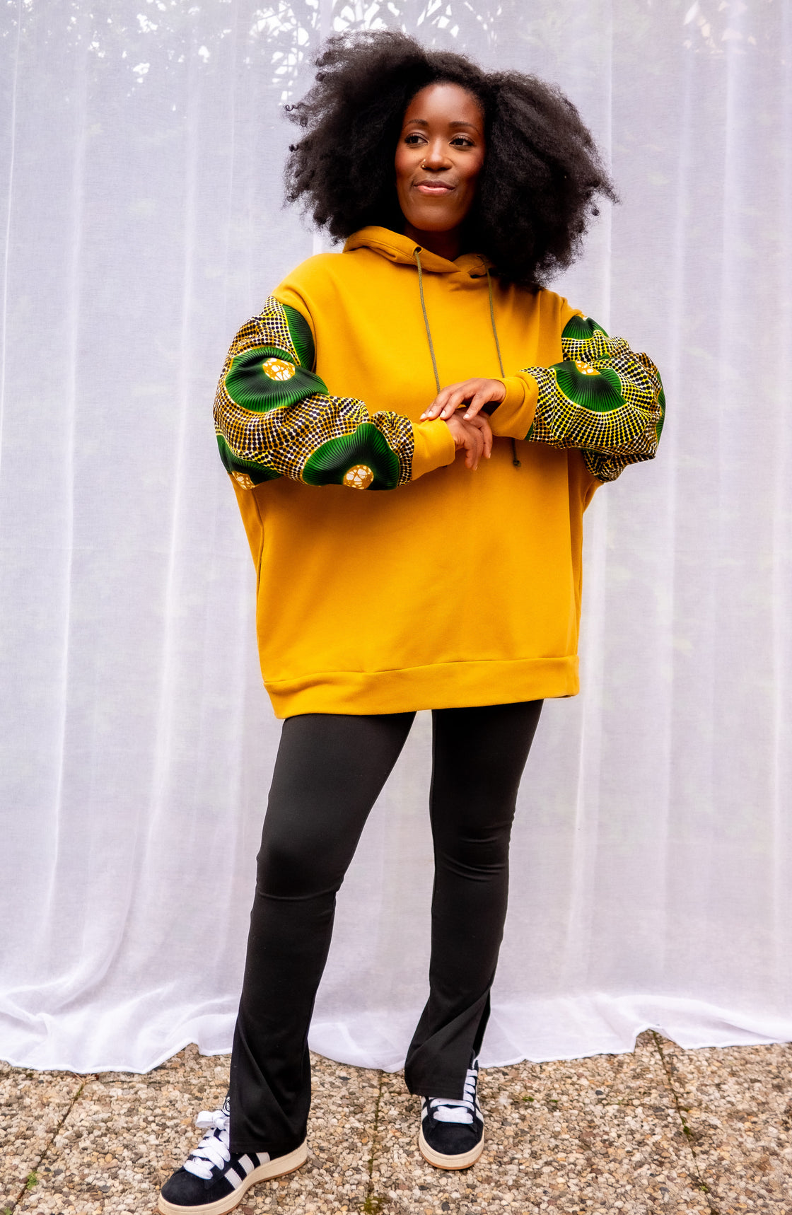 Hoodie wax Moutima Jaune Pondu