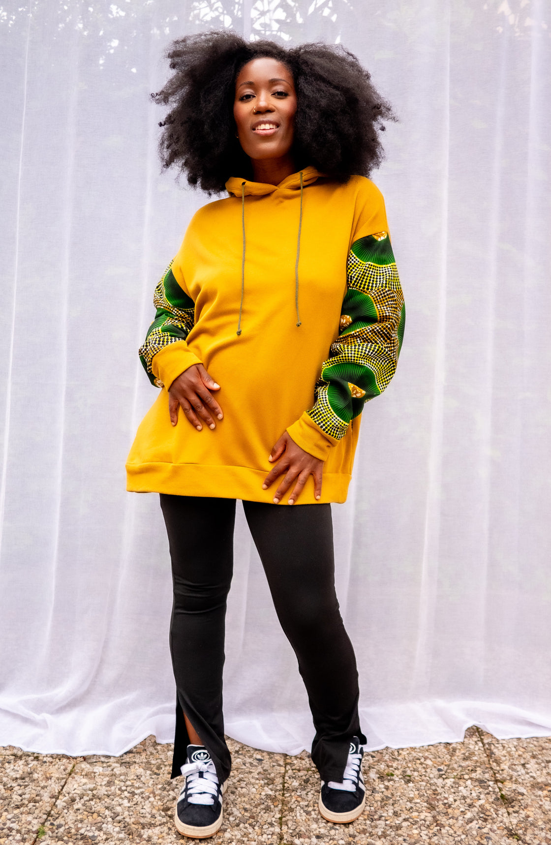 Hoodie wax Moutima Jaune Pondu