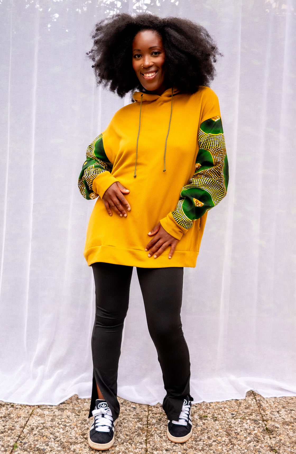 Hoodie wax Moutima Jaune Pondu