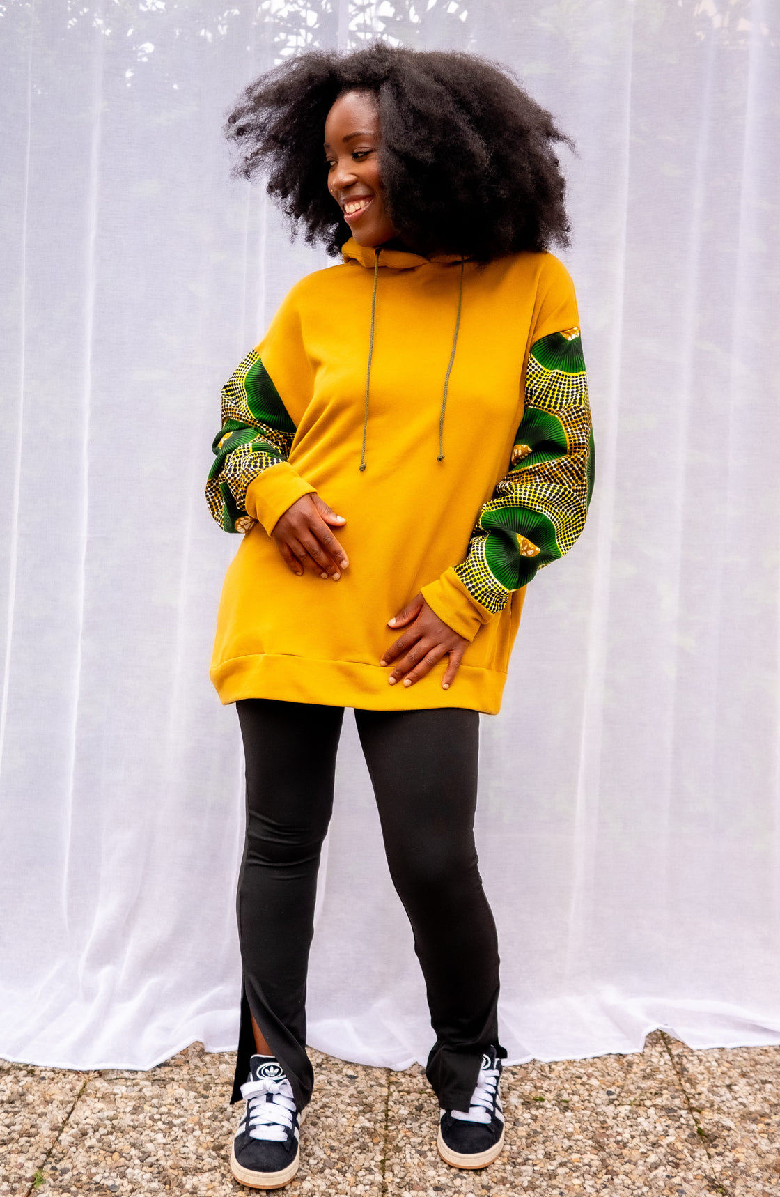 Hoodie wax Moutima Jaune Pondu