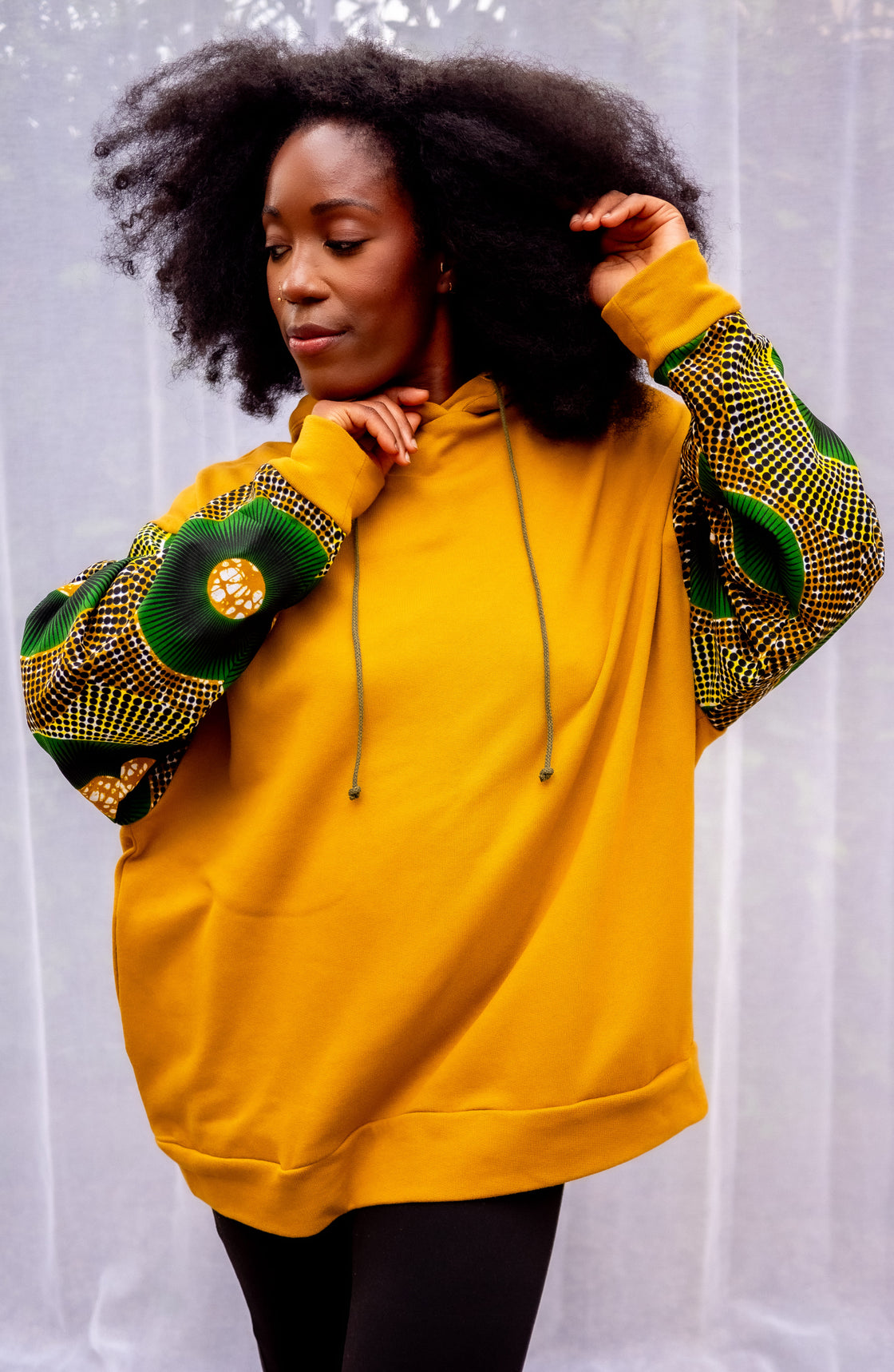 Hoodie wax Moutima Jaune Pondu