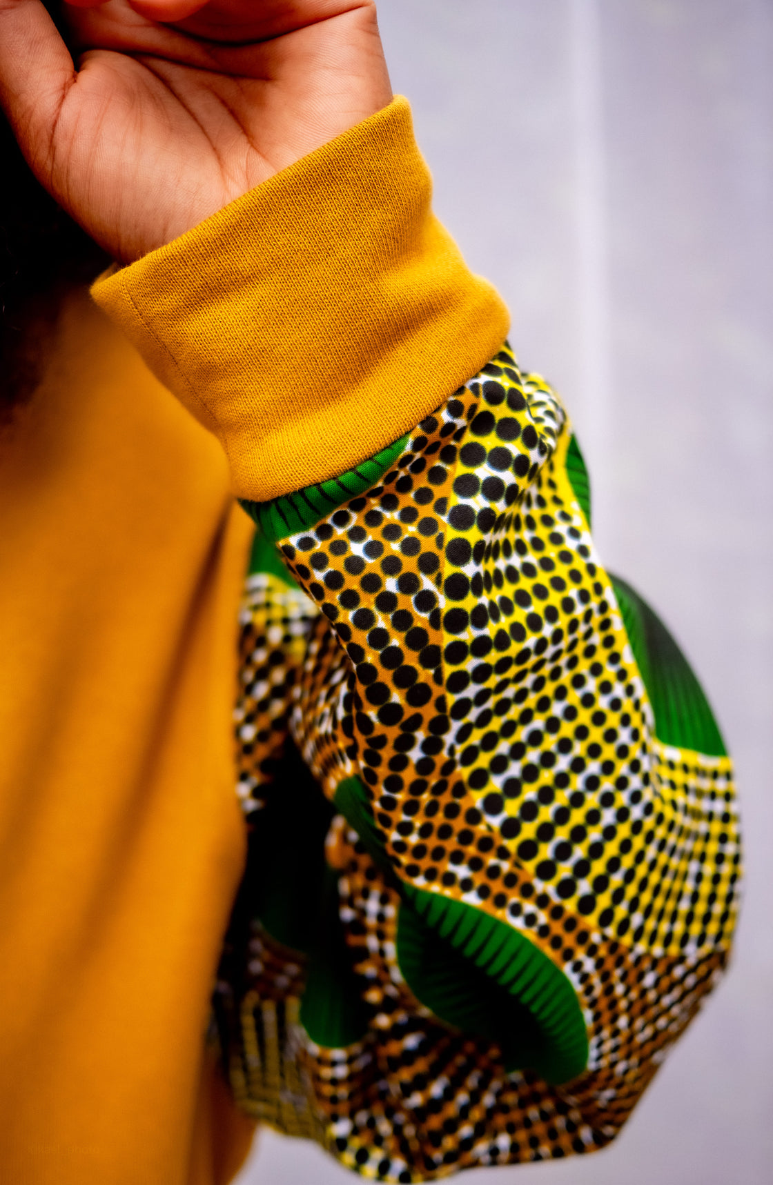 Hoodie wax Moutima Jaune Pondu