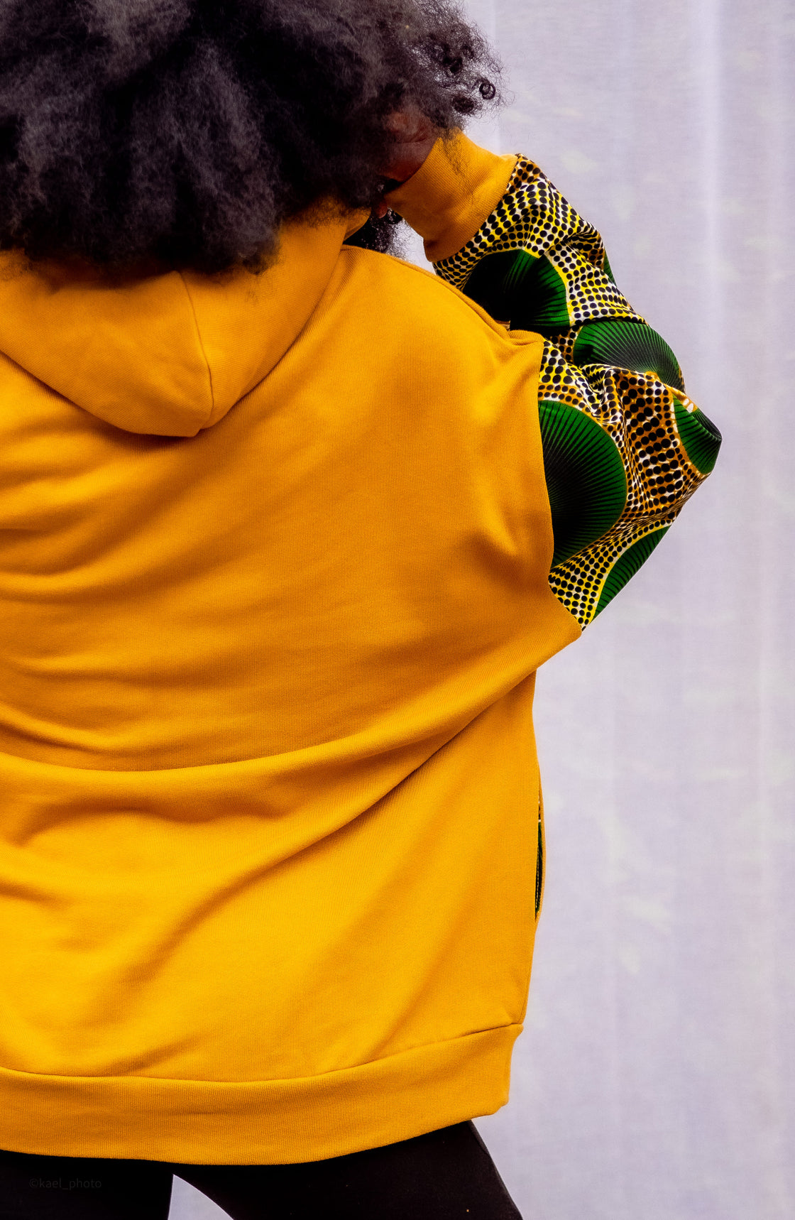 Hoodie wax Moutima Jaune Pondu
