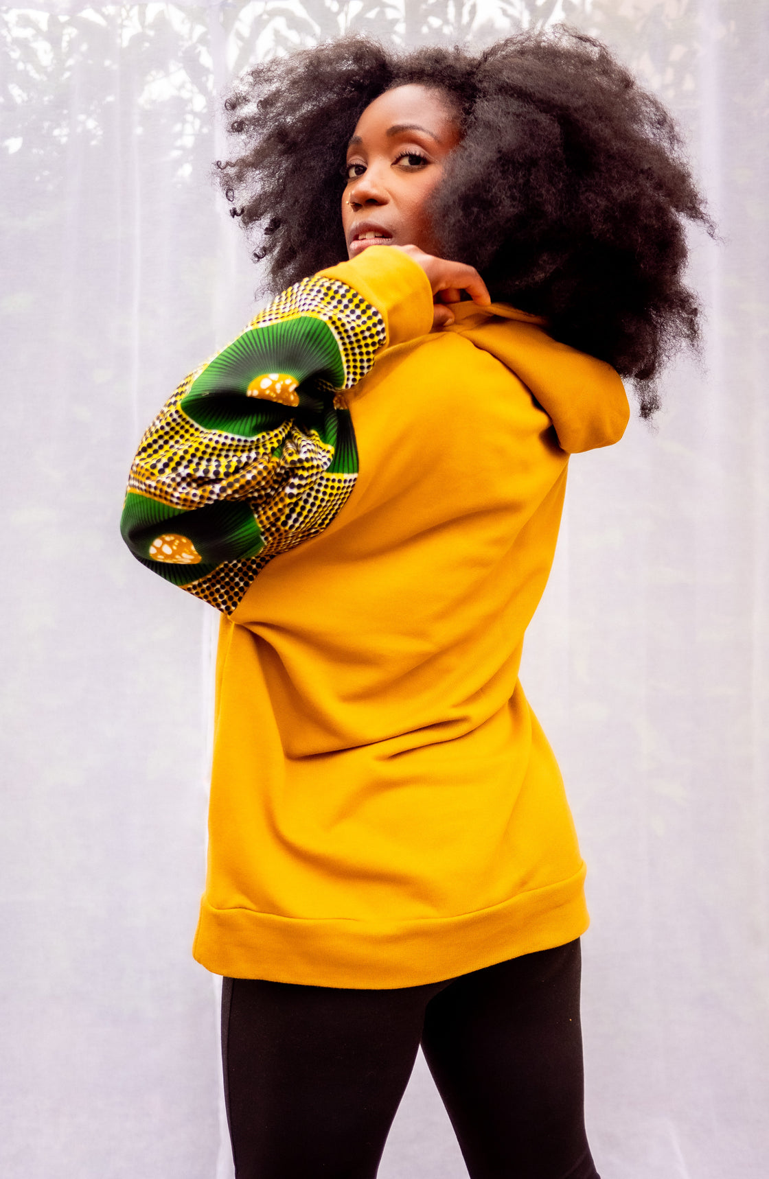 Hoodie wax Moutima Jaune Pondu