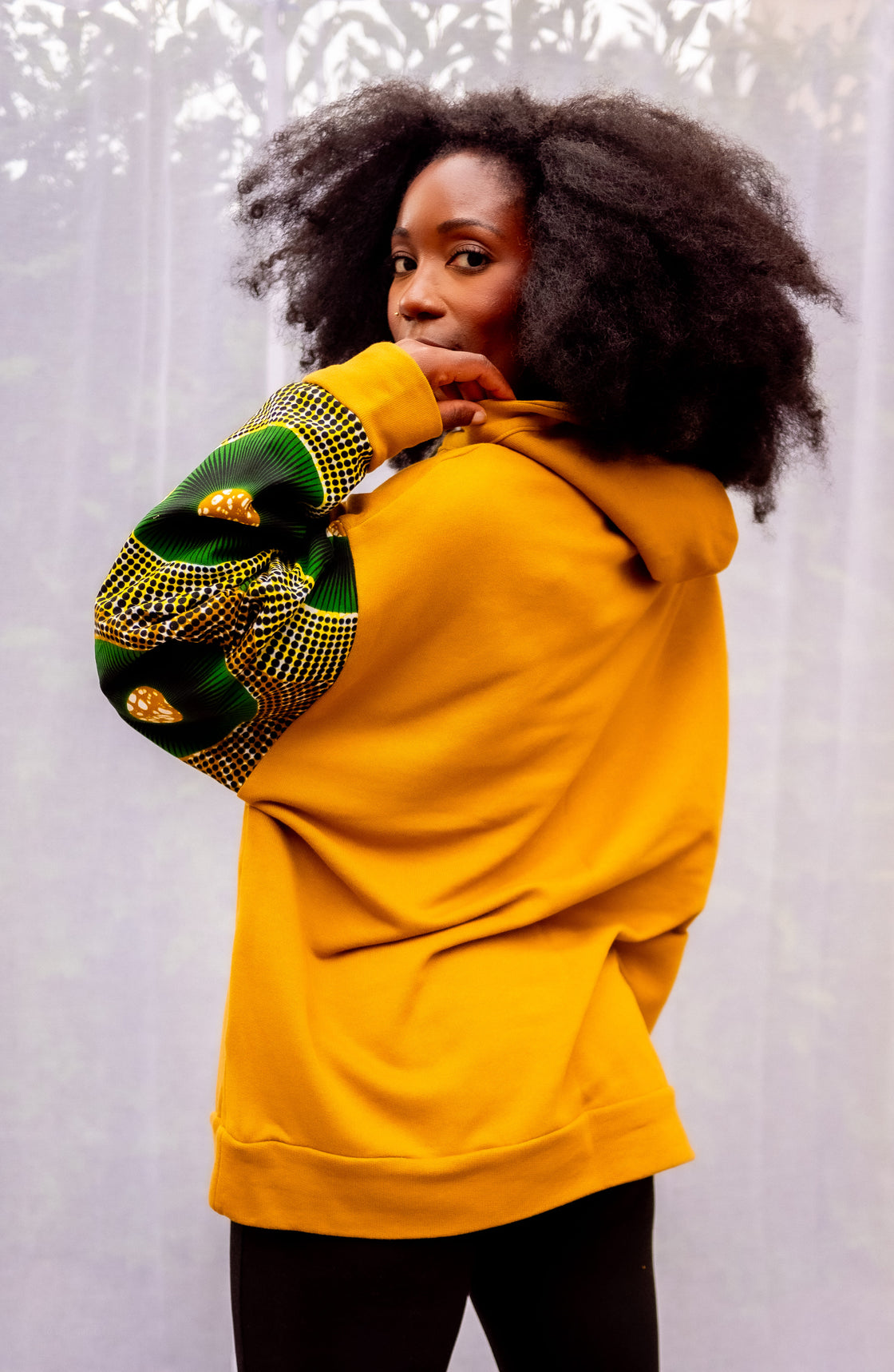 Hoodie wax Moutima Jaune Pondu