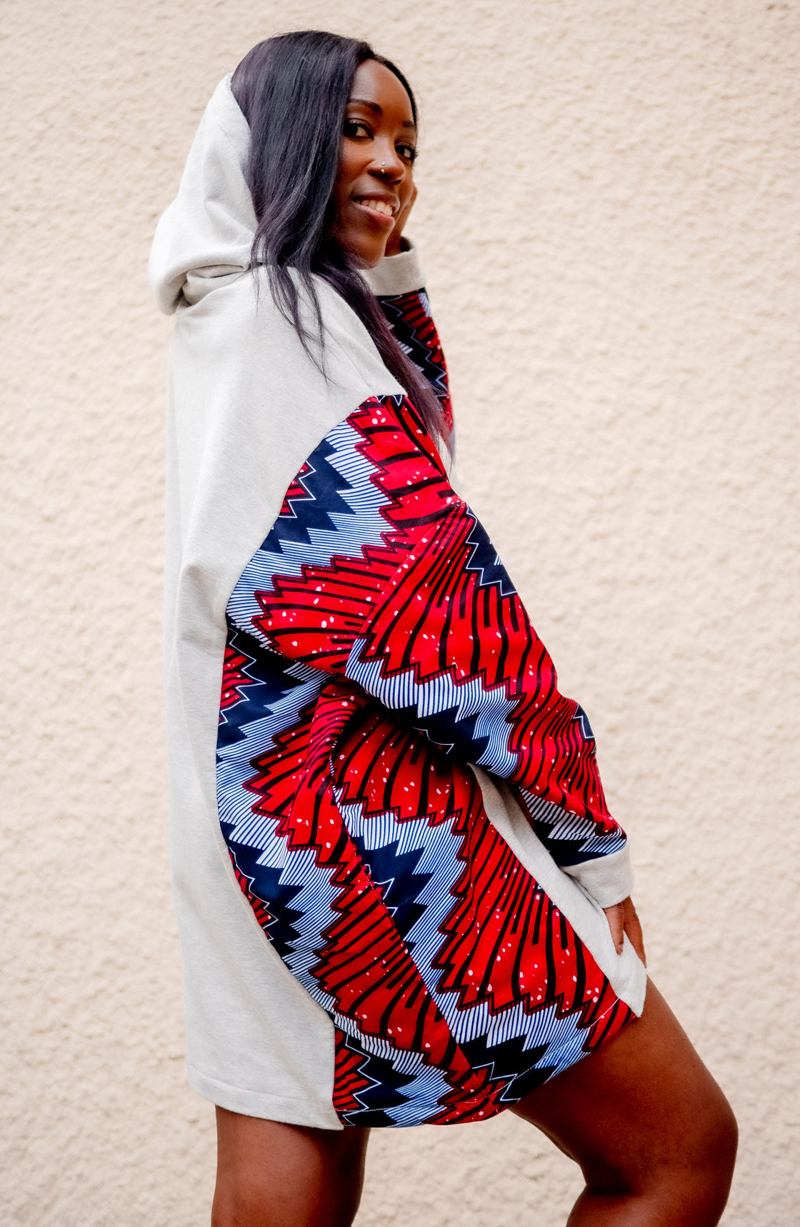 Robe Hoodie Mokoto Rouge
