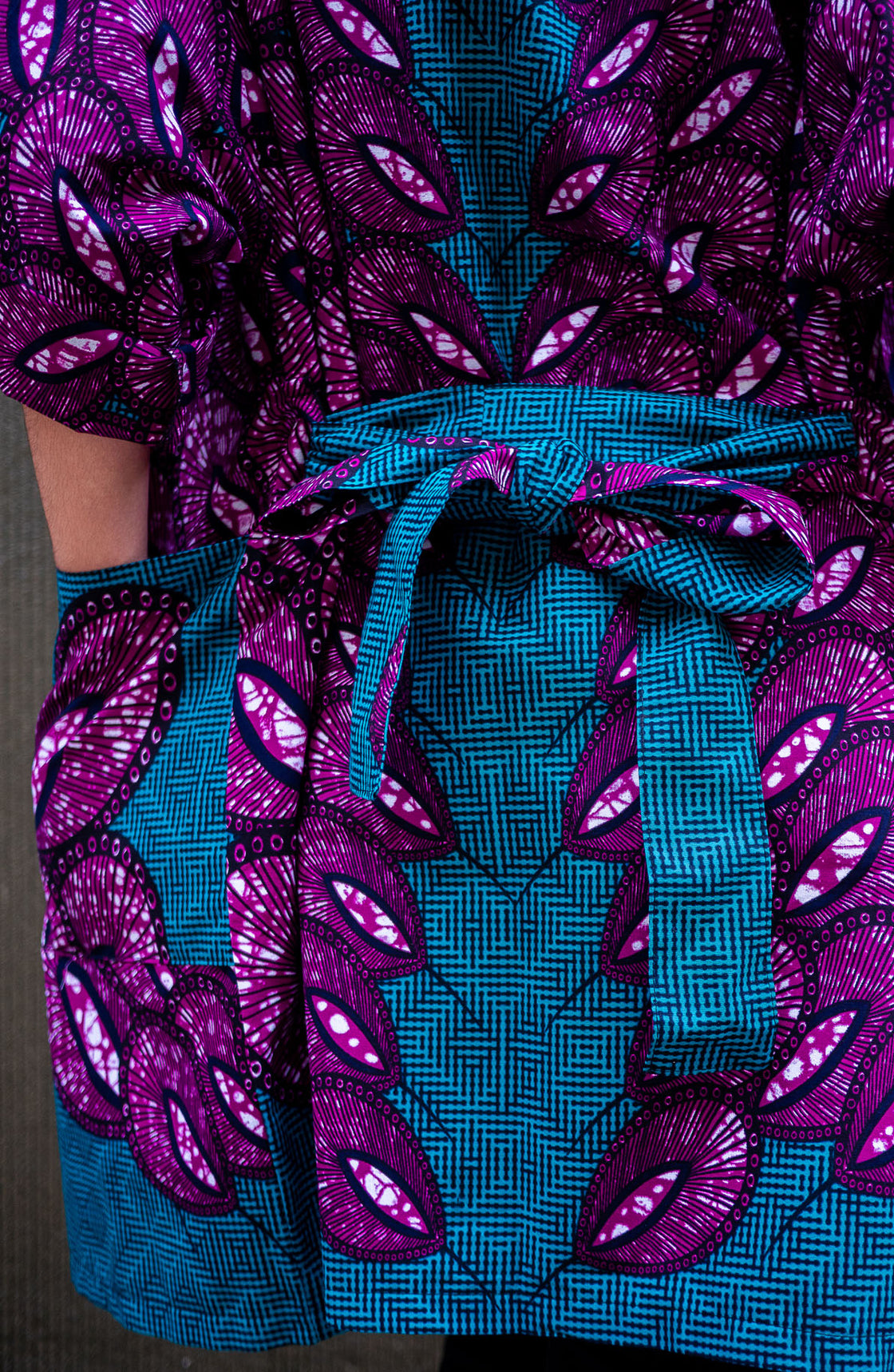 Kimono wax Makaya violet
