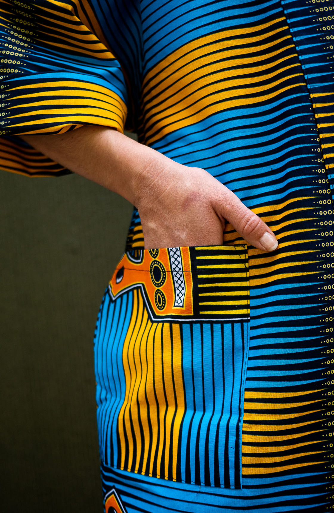 Kimono en imprimé Wax africain - Nsanou