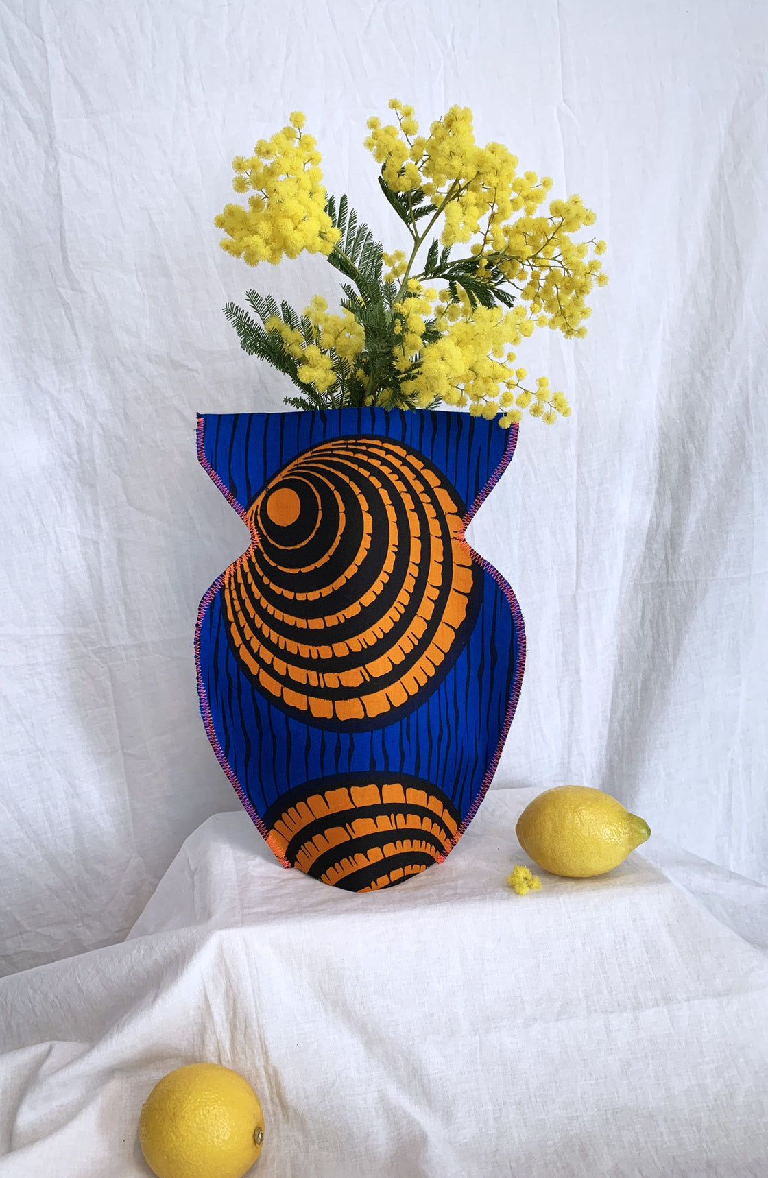 Cache vase - Cercles bleu Zolé