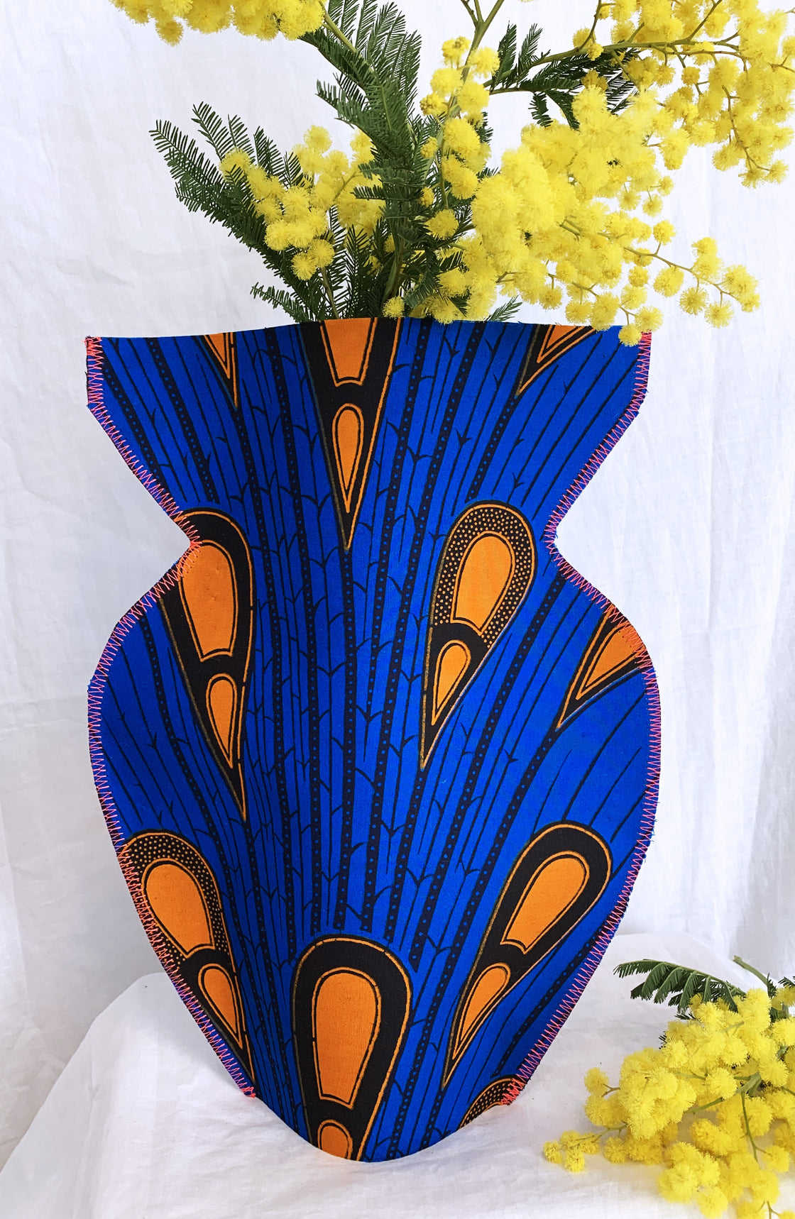 Cache vase - Gouttes bleu Zolé