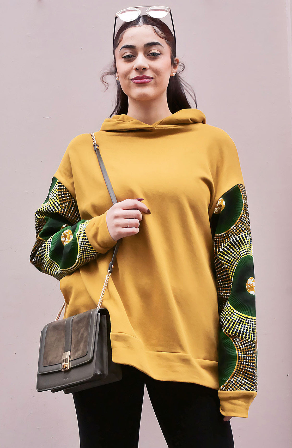 Hoodie wax Moutima Jaune Pondu