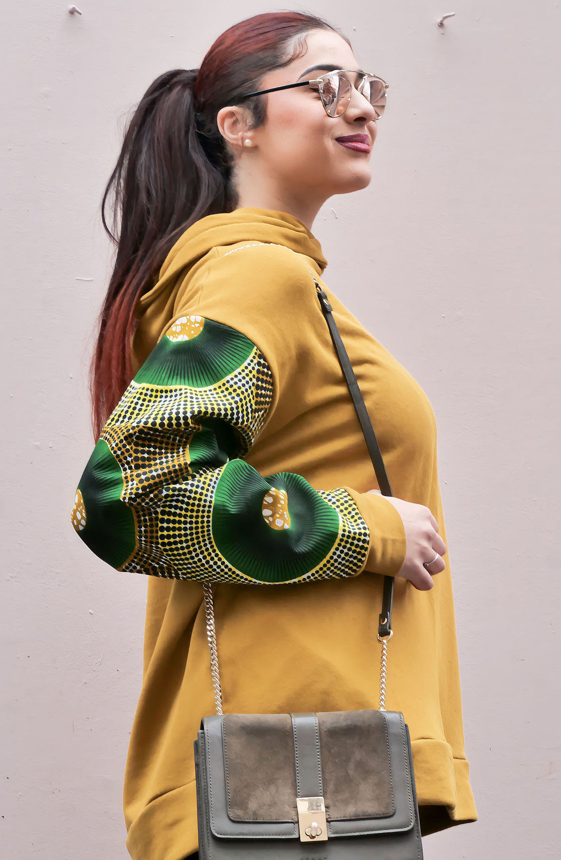 Hoodie wax Moutima Jaune Pondu