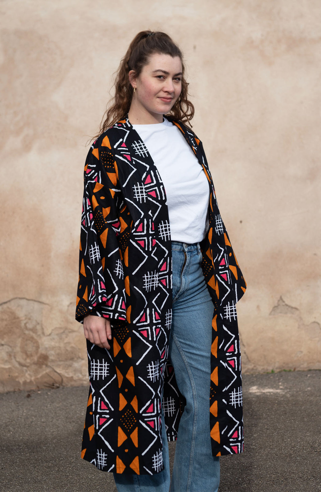 Kimono long en imprimé Wax africain- Bogo