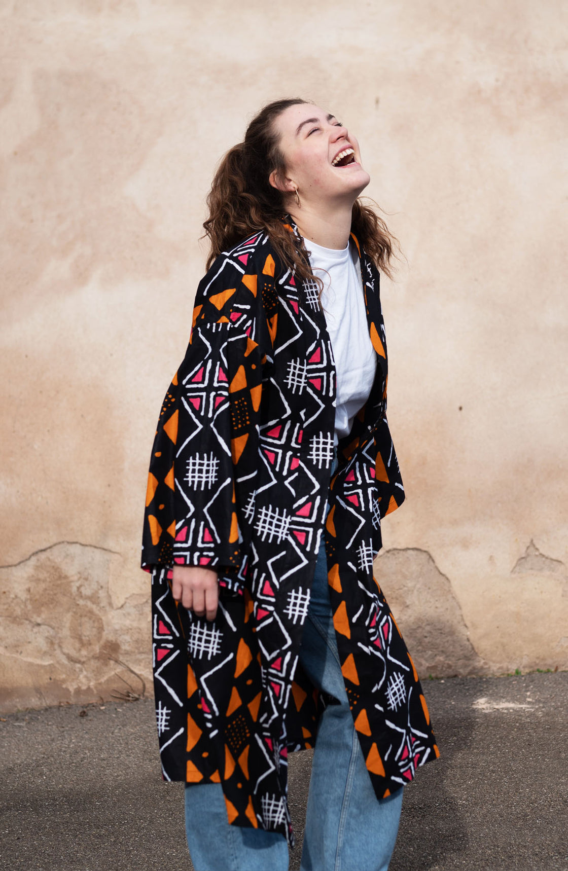 Kimono long en imprimé Wax africain- Bogo